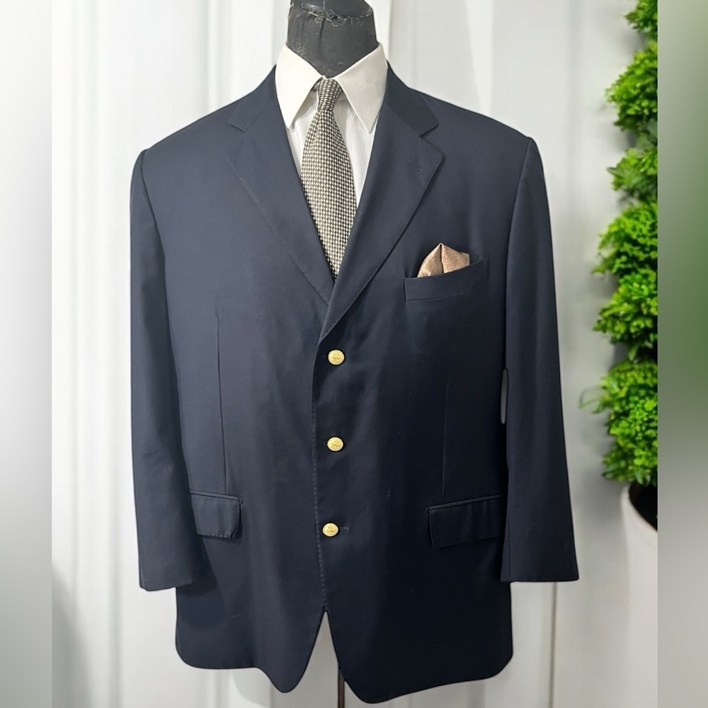 Faconnable Blue and Gold Sport Coat Timeless Elegance made in Italy☑️